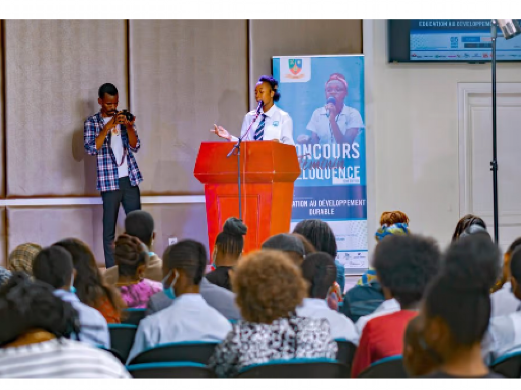 Lors du Concours féminin d’éloquence, à Kinshasa, en mai 2022.