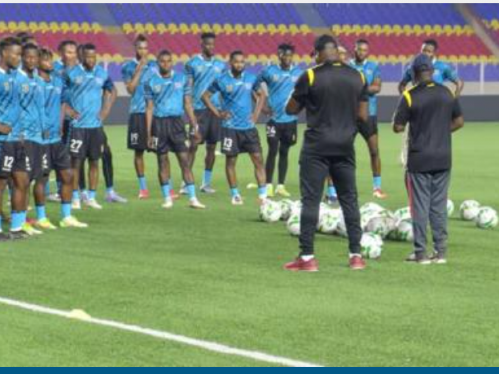 Les Léopards A' lors d'une seance d'entrainement le 22/7/2022 au stade des Martyrs. Photo FECOFA