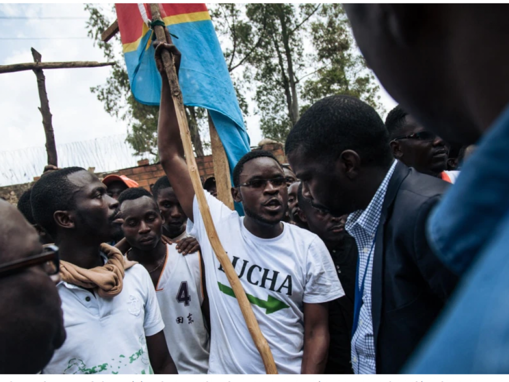 ARCHIVES - Des militants du groupe de la société civile LUCHA lors d'une manifestation à Beni, en RDC, le 27 décembre 2018.