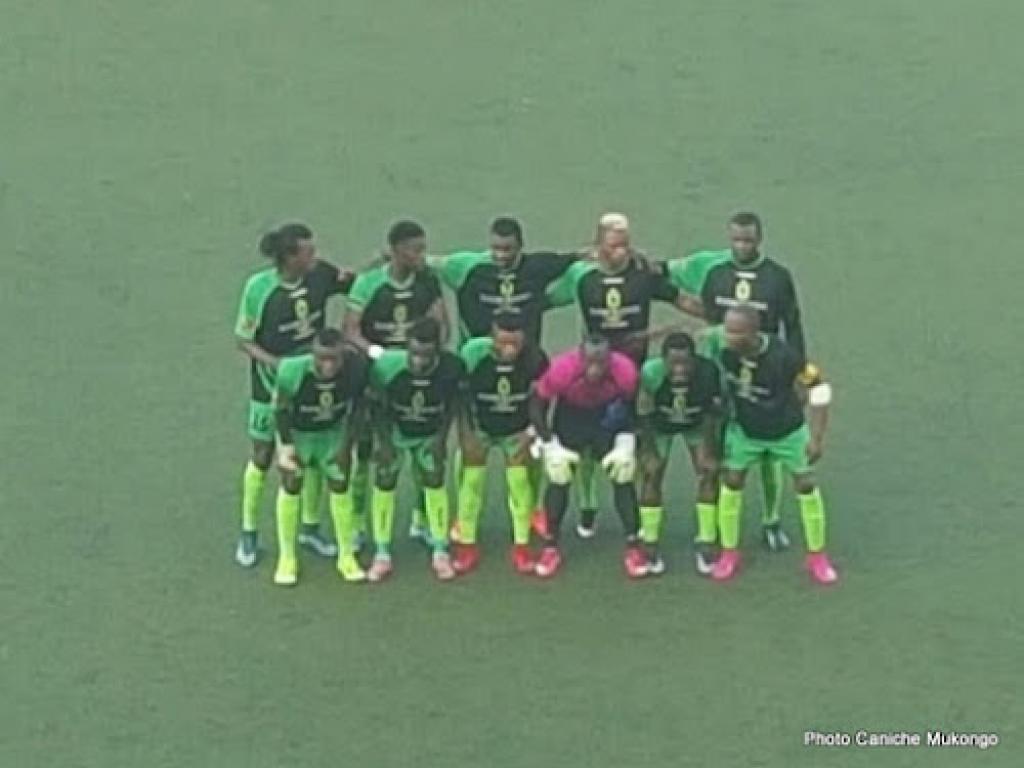 L’As V.club de Kinshasa lors du match de huitième de finale aller de Ligue de champions face à Mamelodi Sundowns, dimanche 10 avril. Radio Okapi/Ph. Caniche Mukongo.
