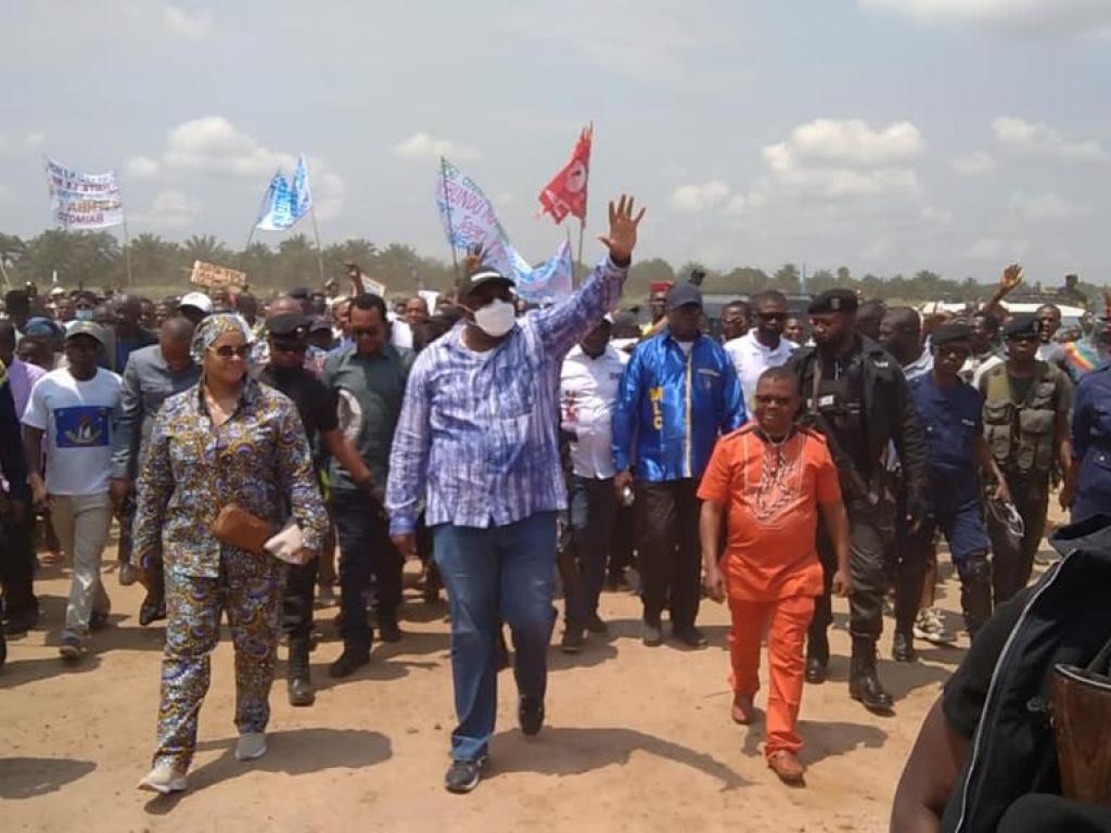 Jean-Pierre Bemba a Bumba dans la province de la Mongala