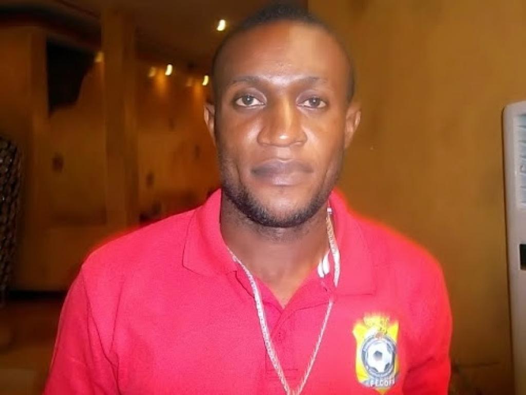 Lema Mabidi, joueur de l'équipe nationale de football de la RDC. Kinshasa, le 17 nocembre 2014. Ph Radio Okapi/Nana Mbala
