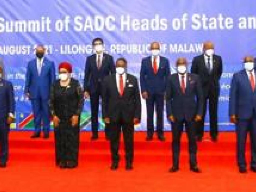 Les chefs d’Etat et de gouvernement qui participent aux travaux du 41ème sommet de la SADC le 17/08/2021. Photo Présidence RDC