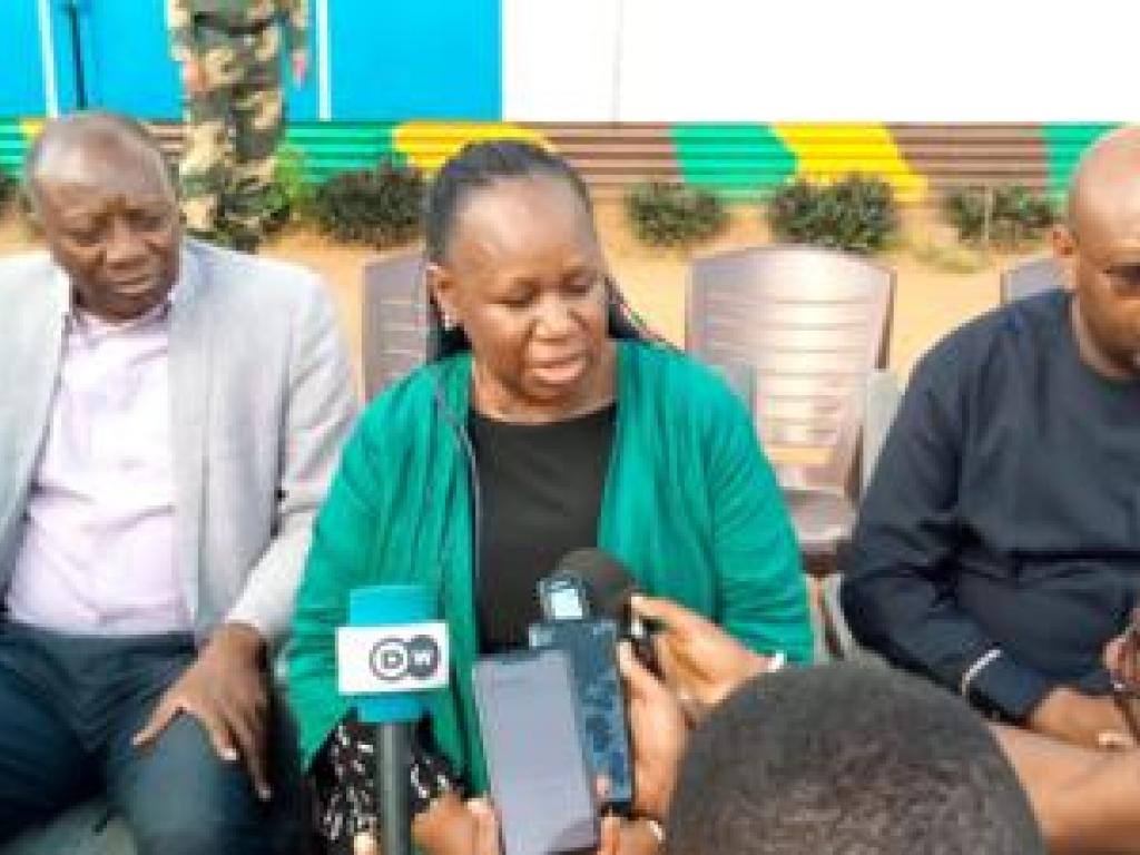 La cheffe de la MONUSCO, Bintou Keita, accorde une interview à la presse de Beni le lundi 29/08/2022 Radio Okapi/Ph. Blaise Makasi