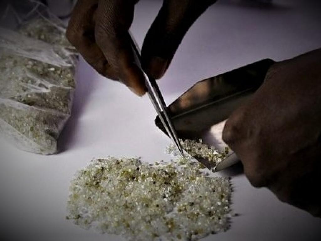 Diamant congolais, production en baisse.