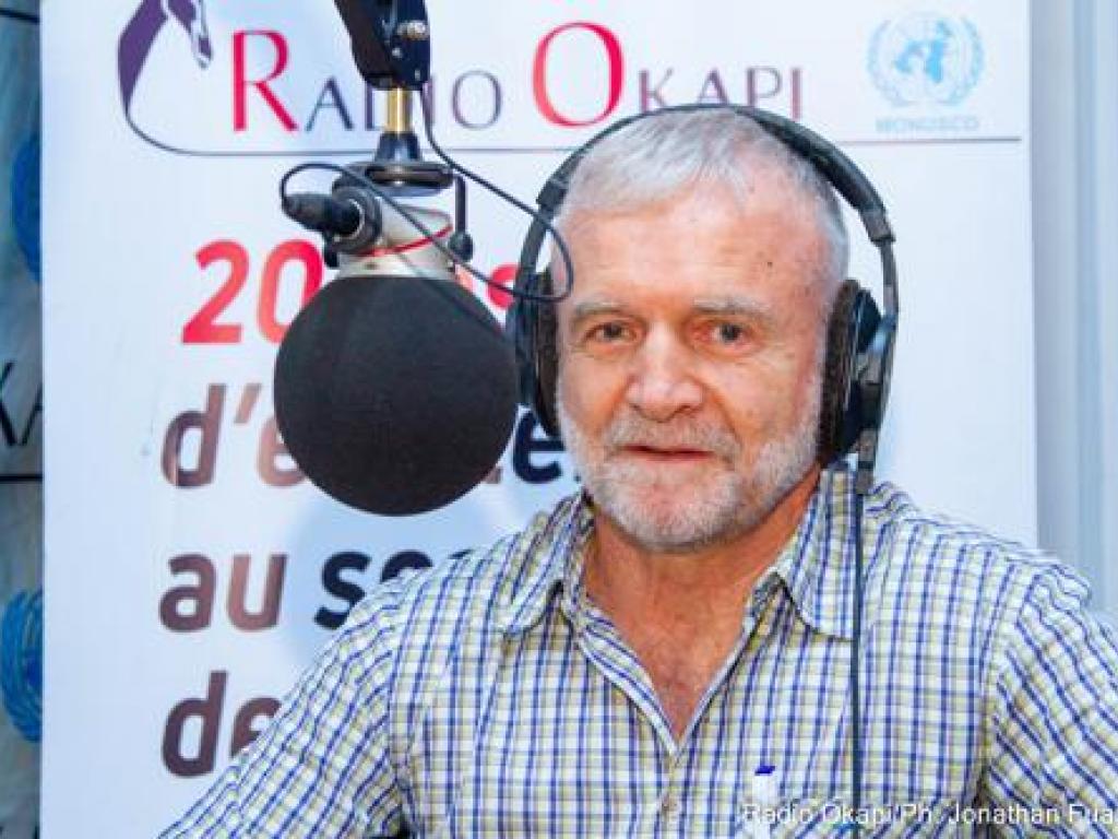 Jean Michel Dumont, officier des affaires politiques à la Monusco, lors de son passage à la radio okapi. Kinshasa, le 24 août 2022. Radio Okapi/Ph. Jonathan Fuanani