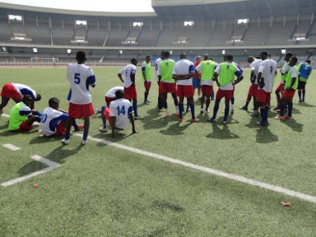 Les Léoprads juniors au stade des Martyrs de Kinshasa/Ph D.John Bompengo