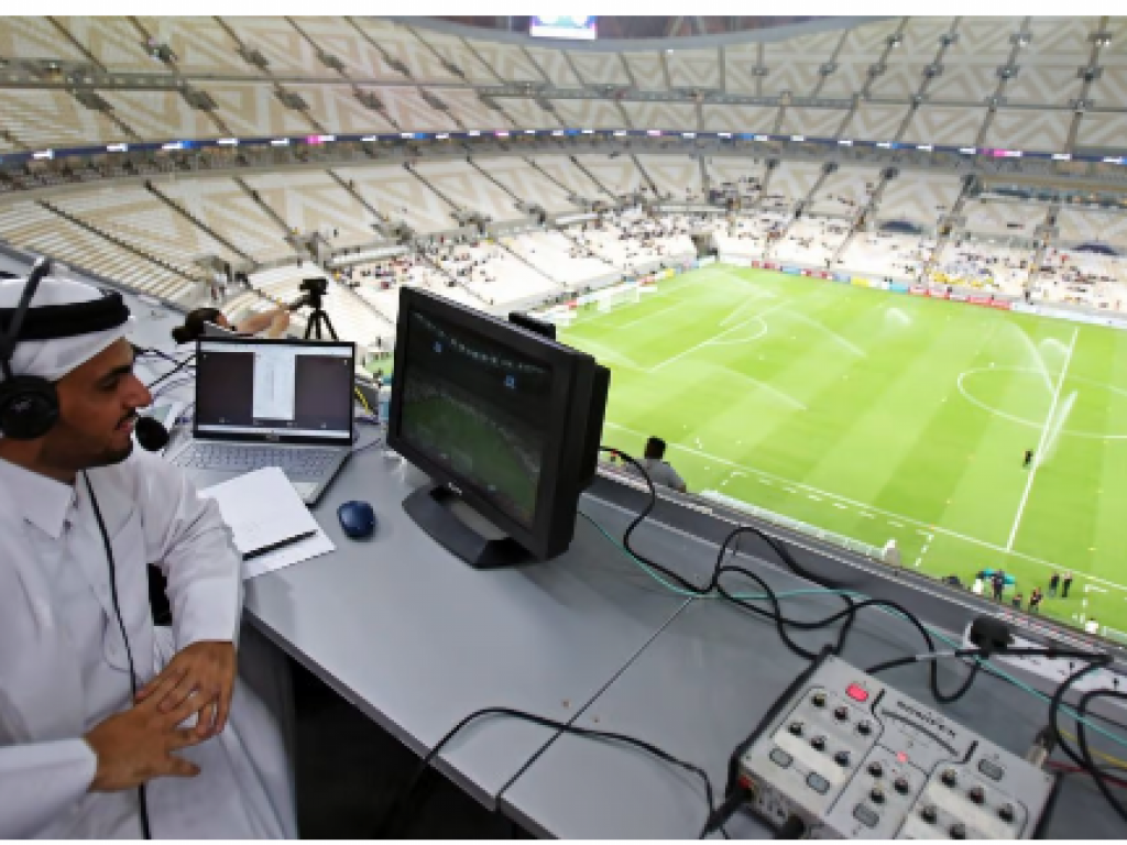 Le stade de Lusail, dans la banlieue de Doha, au Qatar, qui accueillera le match d’ouverture et la finale du Mondial 2022. © MUSTAFA ABUMUNES / AFP