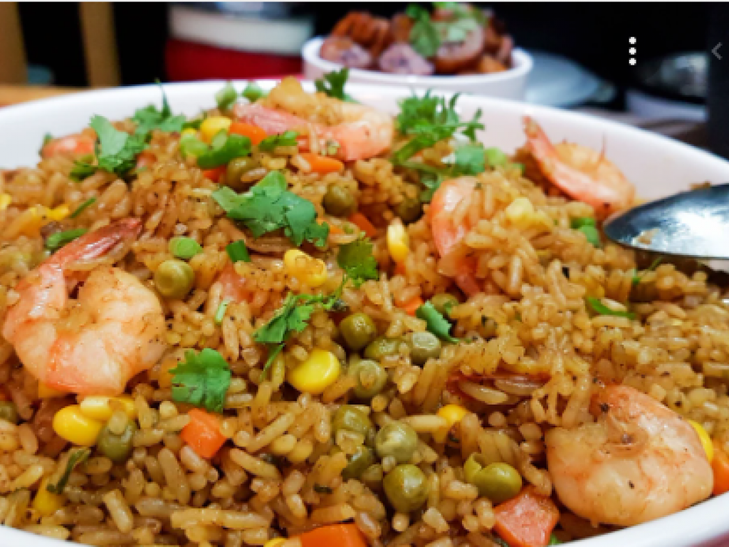 Riz gras aux crevettes 