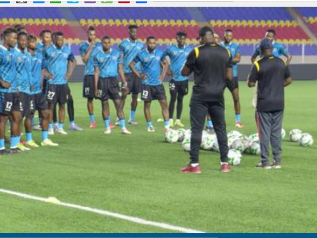 Les Léopards A' lors d'une seance d'entrainement le 22/7/2022 au stade des Martyrs. Photo FECOFA