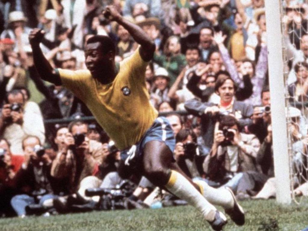 Pelé a ouvert le score en finale de la Coupe du monde en 1970 face à l'Italie (4-1). (John Varley/Presse Sports)