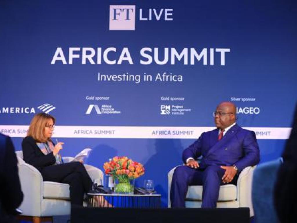 Le Président Félix Tshisekedi à Africa summit du Financial Time, le 18/10/2022 à Londres. Photo presidence de la République
