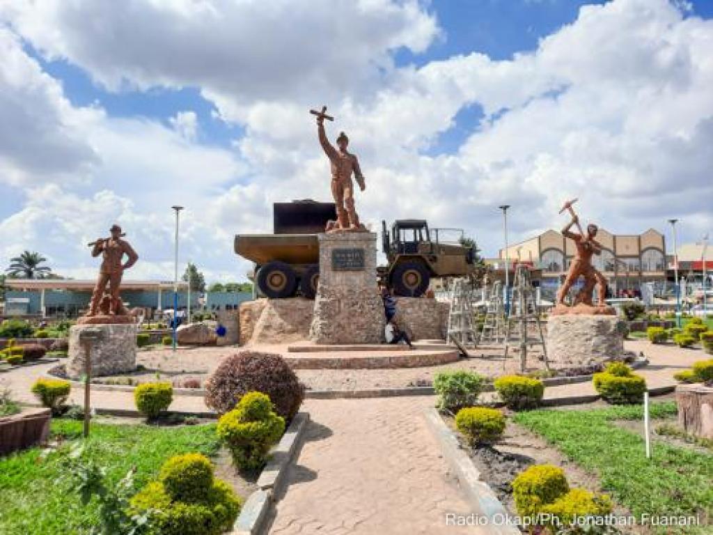 Le rond point Muangeji à kolwezi. Lualaba, le 16 novembre 2022. Radio Okapi.Ph/ Jonathan Fuanani