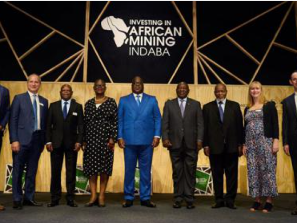 Felix Tshisekedi et Cyril Ramaphosa ce mardi 07 février après leurs discours au deuxième jour d’Indaba Mining 2023 à Capetown. crédit photo Indaba mining