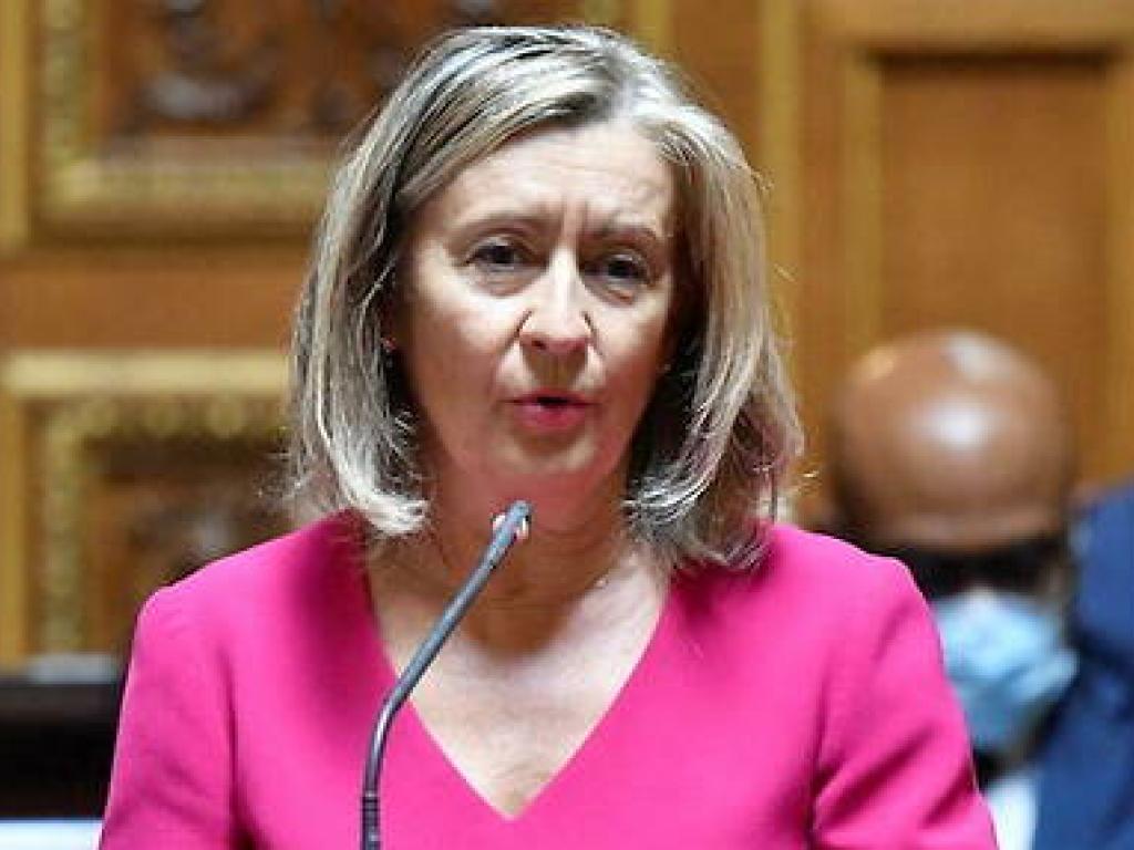 Helene Conway-Mouret, senatrice des Francais de l'etranger, lors d'une seance de questions au gouvernement, en 2020. Hélène Conway-Mouret, sénatrice des Français de l'étranger, lors d'une séance de questions au gouvernement, en 2020. © DANIEL PIER / NurPhoto via AFP