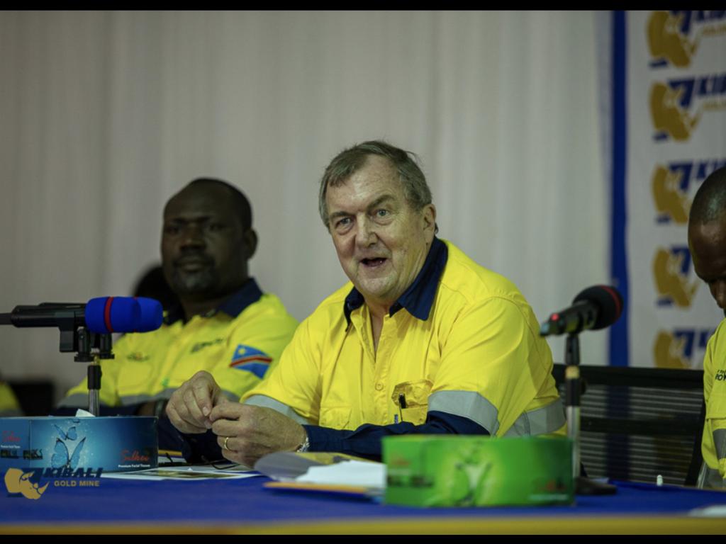 Mark Bristow, président et directeur général de Barrick lors de sa rencontre avec la presse a Doko, RDC