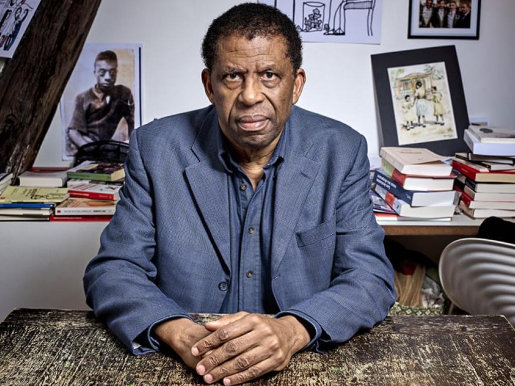 L’écrivain et l’académicien Dany Laferrière, à Paris en janvier 2023. © Bruno Lévy pour JA