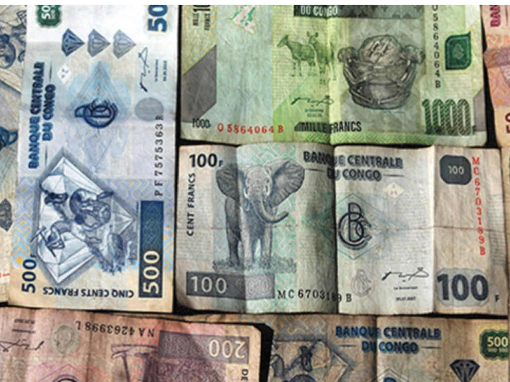Des francs congolais (image d'illustration). Capture d'écran du site du ministère congolais de RDC.