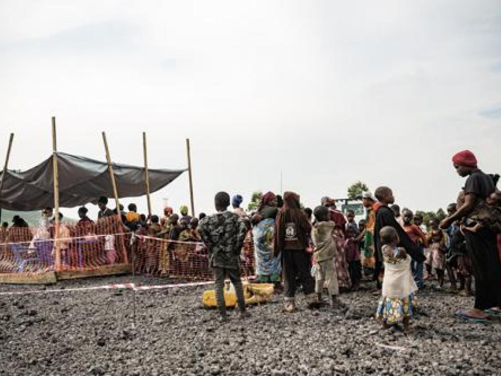 Site des personnes déplacées de Kanyaruchinya (Nord-Kivu). 2023. Photo MSF