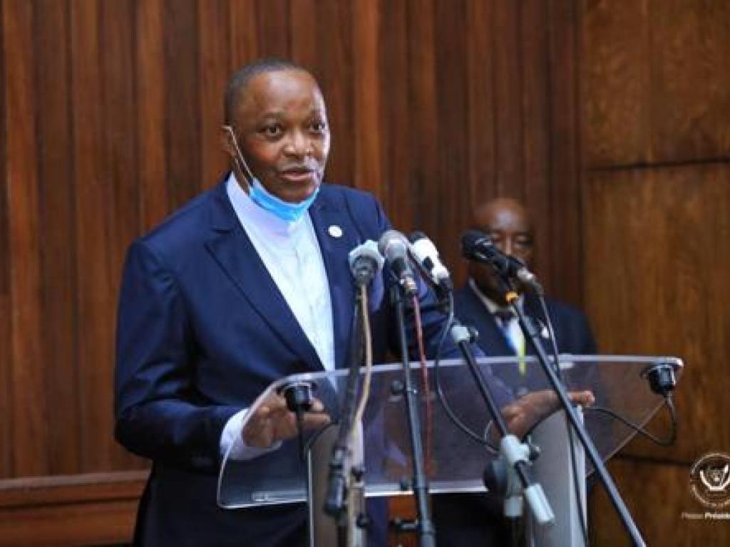 Alphonse Ntumba Luaba du PANEL chargé d’accompagner le Président Tshisekedi au cours de son mandat à la présidence de l’UA 2021-2022. Photo Présidence RDC