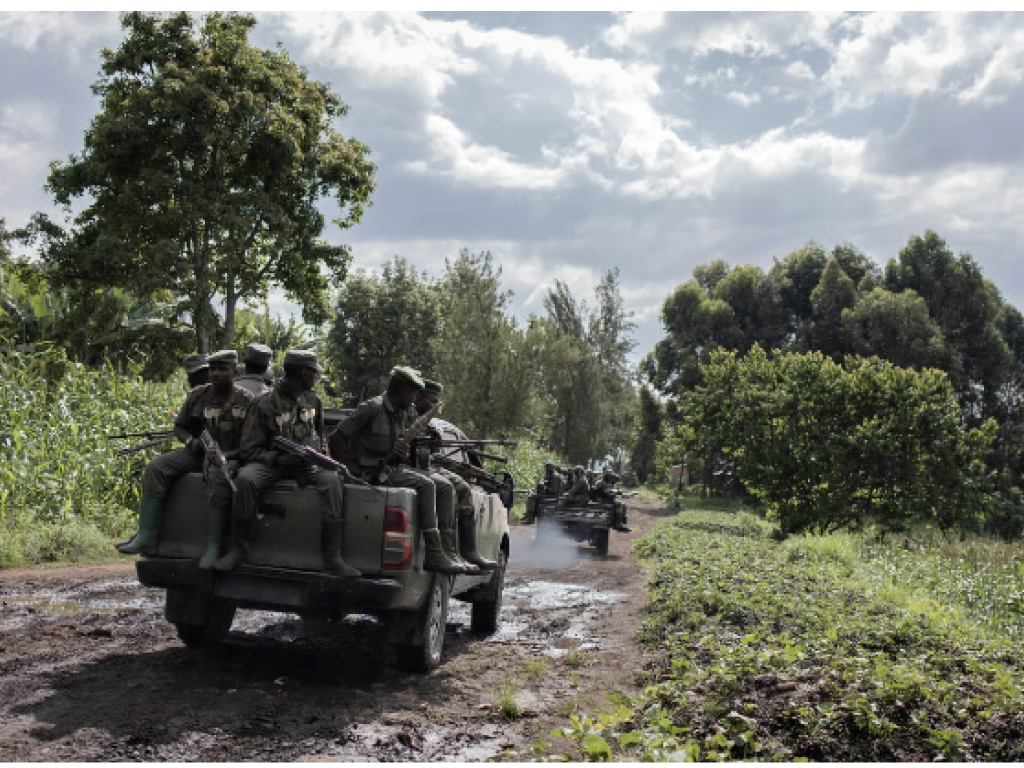 Des soldats congolais dans le Nord-Kivu. © Guerchom Ndebo / AFP