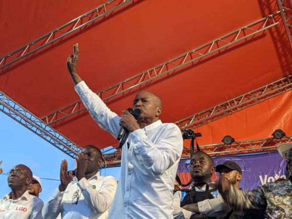 Moise Katumbi en campagne électorale à Goma jeudi 23 novembre 2023. Photo Ensemble pour la République.