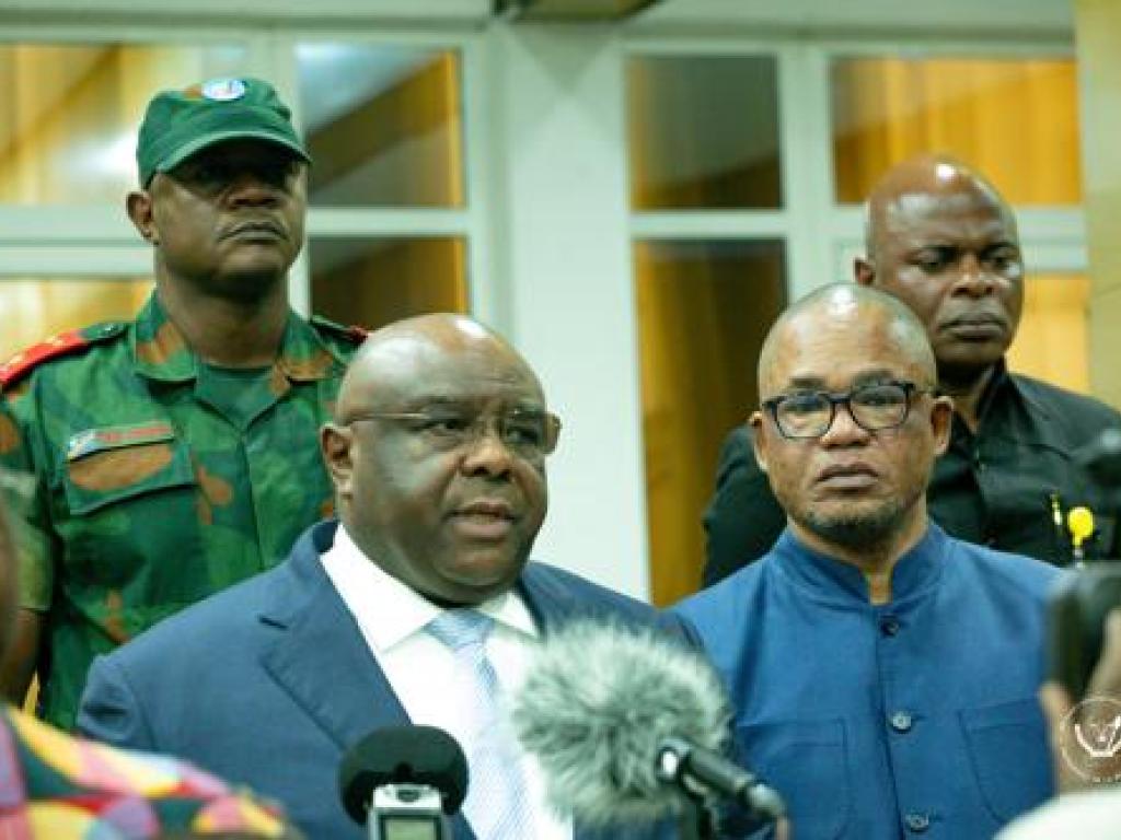 ean-Pierre Bemba faisant le compte rendu du Conseil supérieur de la défense le 5/02.2024. Présidence RDC