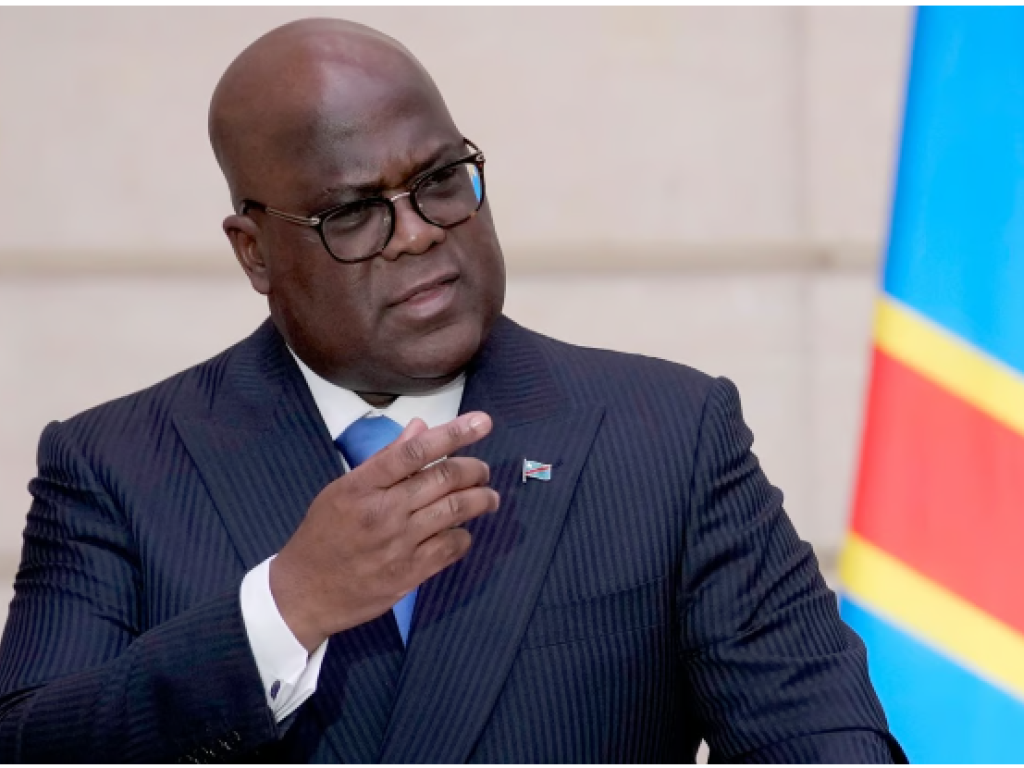 Le président congolais Félix Tshisekedi, le 30 avril 2024 à Paris. © Photo by Christophe Ena / POOL / AFP