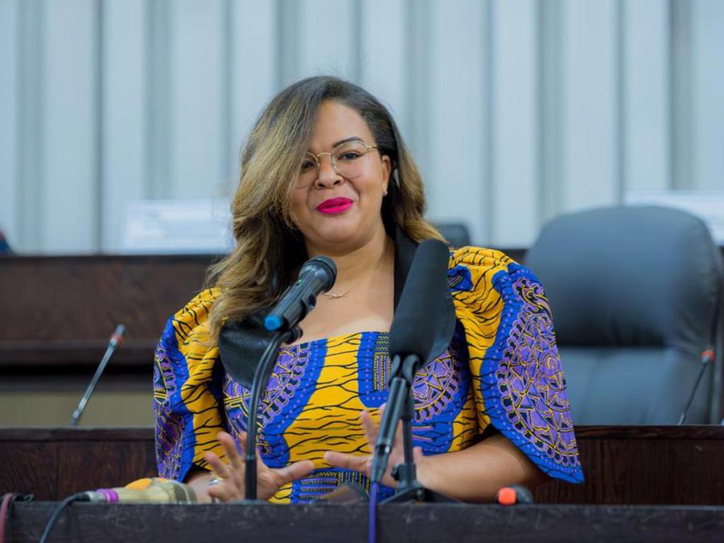 La ministre des Affaires étrangères de la RDC, Thérèse Kayikwamba Wagner, lors de sa communication aux diplomates accrédités en RDC, le 8/08/2024. ministère des Affaires étrangères