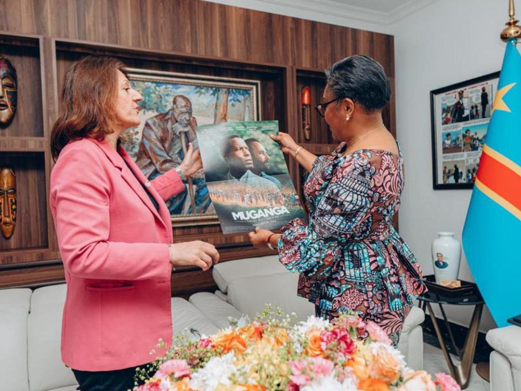 Cynthia Pinet, a échangé mardi 21 octobre, avec la Première ministre, Judith Suminwa, à Kinshasa. Photo/Radio Okapi.